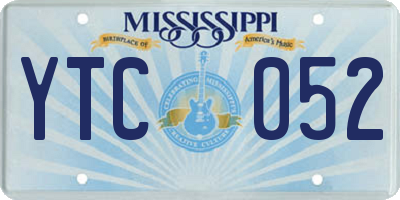 MS license plate YTC052