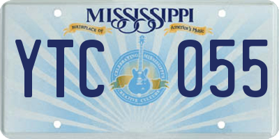 MS license plate YTC055