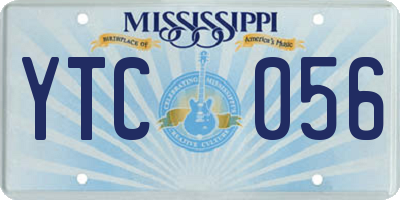 MS license plate YTC056