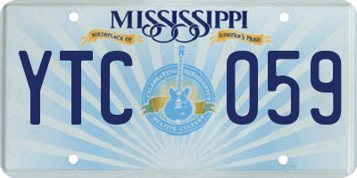 MS license plate YTC059