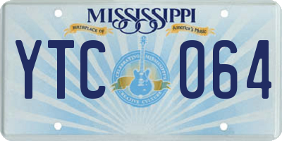 MS license plate YTC064