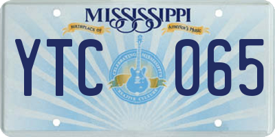MS license plate YTC065