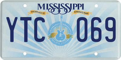 MS license plate YTC069