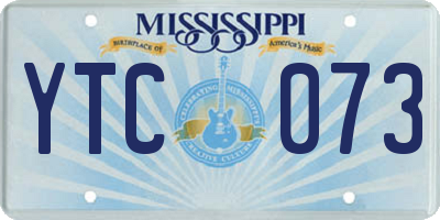 MS license plate YTC073