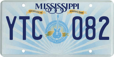 MS license plate YTC082
