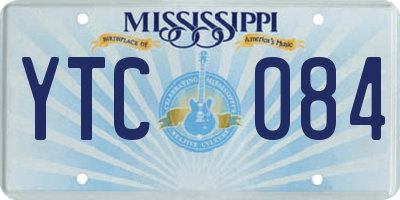MS license plate YTC084