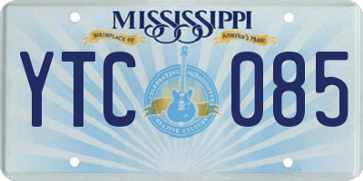 MS license plate YTC085