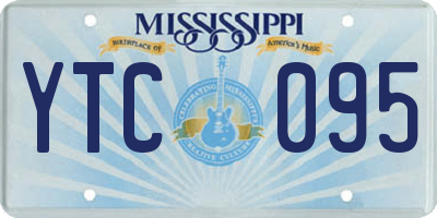MS license plate YTC095