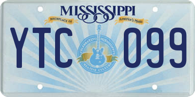 MS license plate YTC099