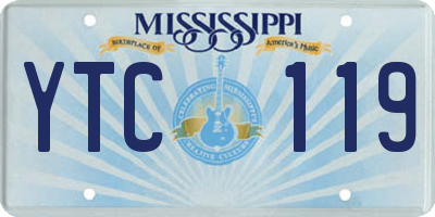 MS license plate YTC119
