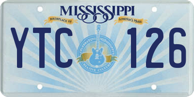 MS license plate YTC126