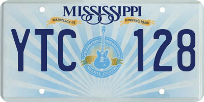 MS license plate YTC128