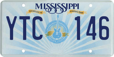 MS license plate YTC146