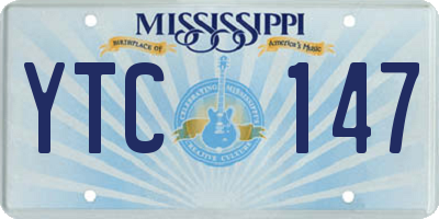 MS license plate YTC147