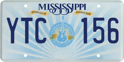 MS license plate YTC156
