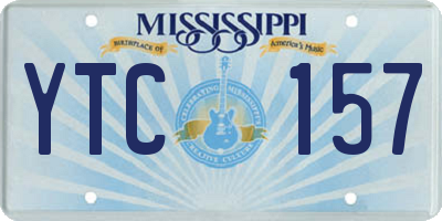 MS license plate YTC157