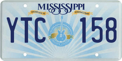 MS license plate YTC158