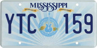 MS license plate YTC159
