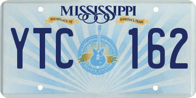 MS license plate YTC162