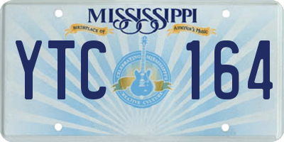 MS license plate YTC164