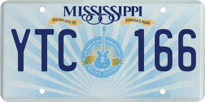 MS license plate YTC166