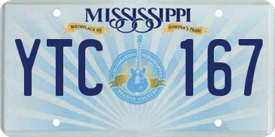 MS license plate YTC167