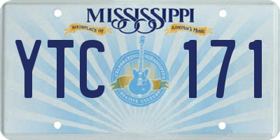 MS license plate YTC171