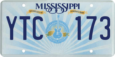 MS license plate YTC173