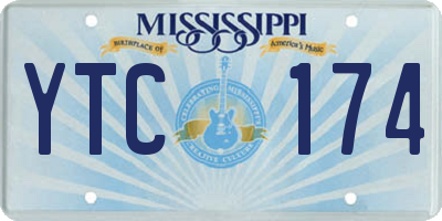 MS license plate YTC174