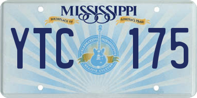 MS license plate YTC175