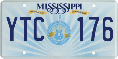 MS license plate YTC176