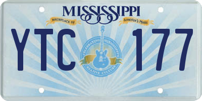 MS license plate YTC177