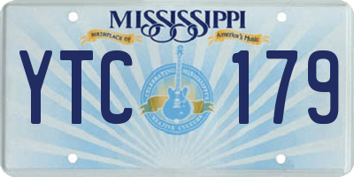 MS license plate YTC179