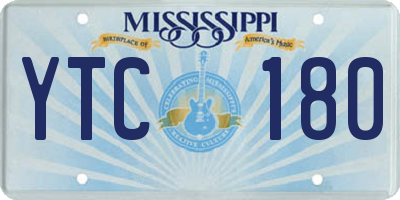 MS license plate YTC180