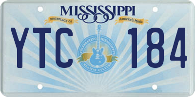 MS license plate YTC184