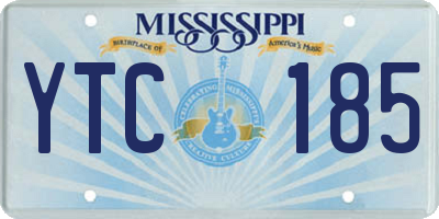 MS license plate YTC185