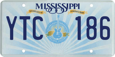 MS license plate YTC186