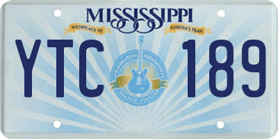 MS license plate YTC189