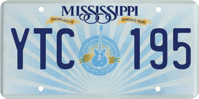 MS license plate YTC195
