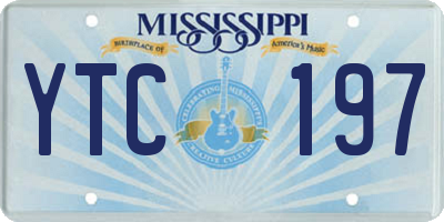 MS license plate YTC197