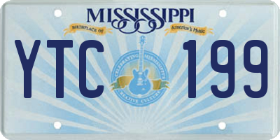 MS license plate YTC199