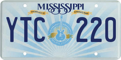 MS license plate YTC220