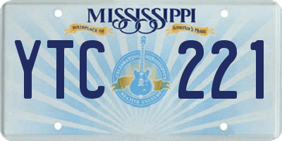 MS license plate YTC221