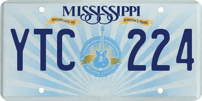 MS license plate YTC224