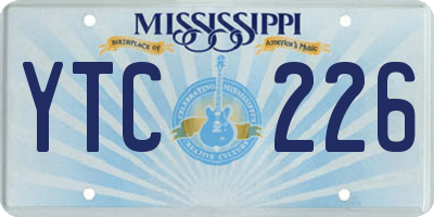 MS license plate YTC226