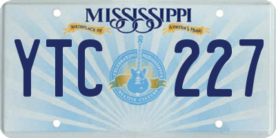 MS license plate YTC227