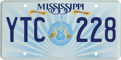 MS license plate YTC228