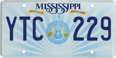 MS license plate YTC229