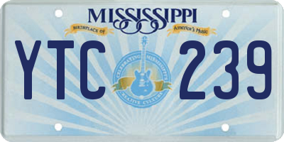 MS license plate YTC239