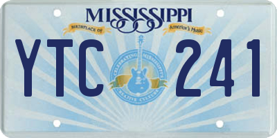 MS license plate YTC241